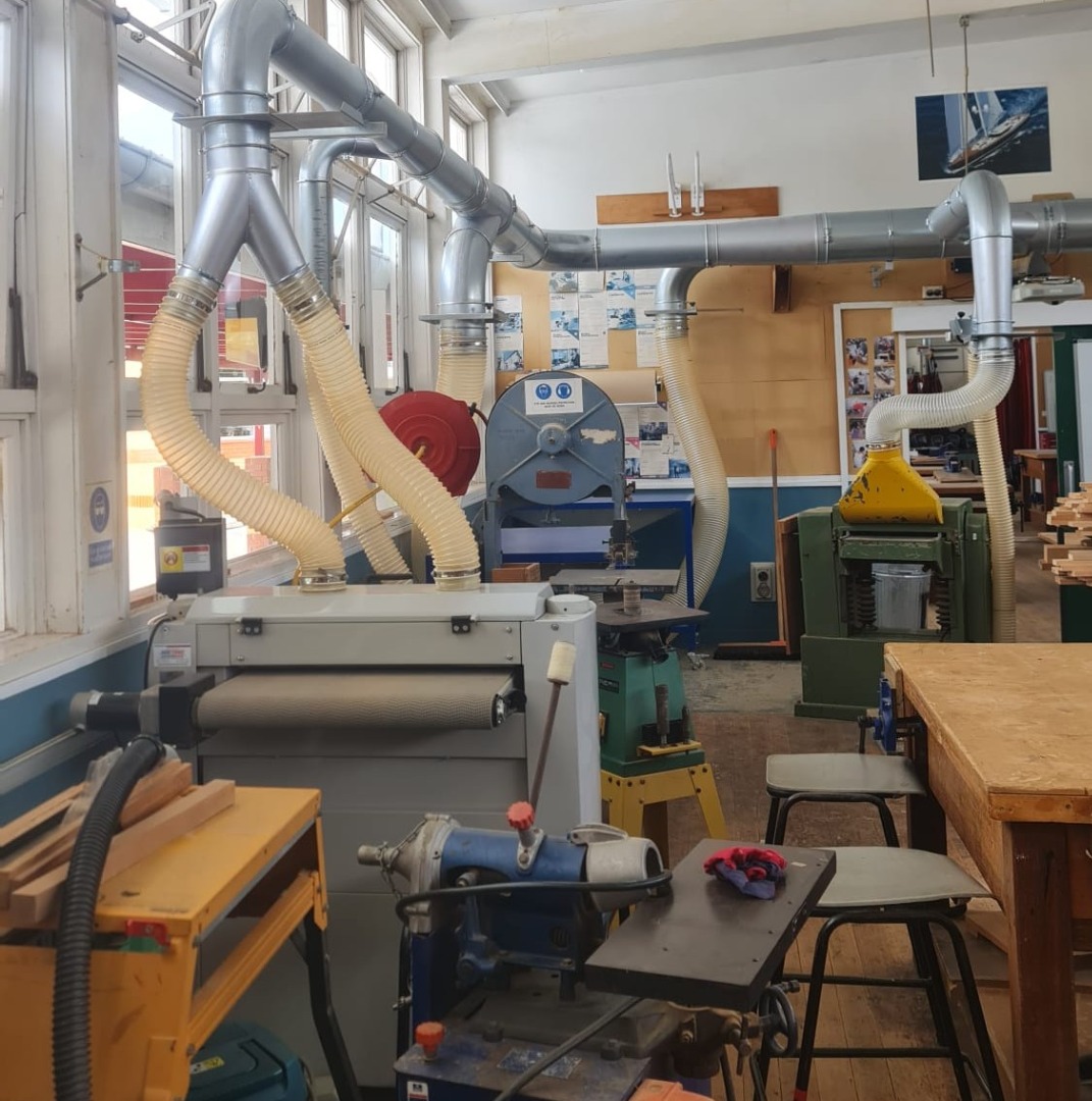 Stay compliant and protect staff and pupils from breathing harmful wood dust : it is the fine dust that you cannot see that is the most harmful.