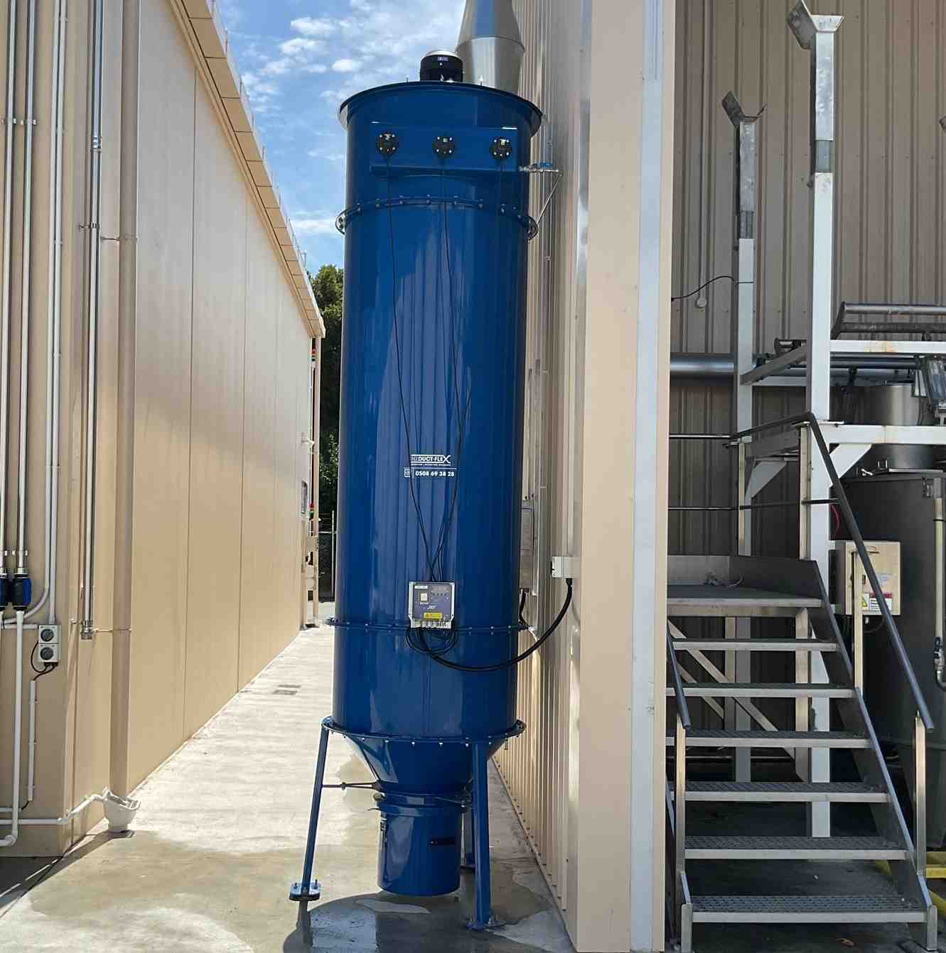 Duststorm filters  used in wine processing industry to collect the fine dust