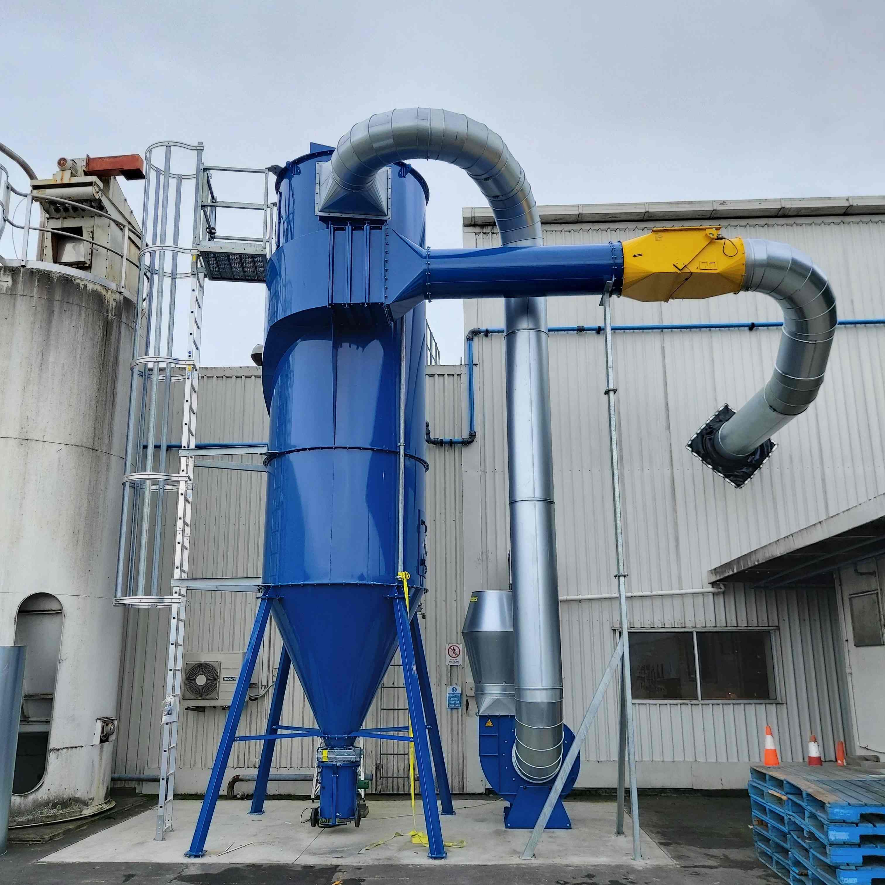 Filter includes VFV and VARIpulse cleaning - shut off valve fitted to duct for additional safety